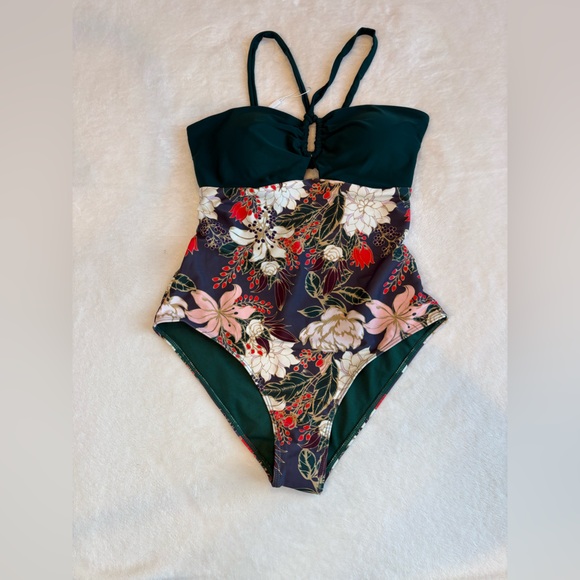 NWT - IMEKIS One Piece Swimsuit W/ Matching Sarong. Size Large. - Picture 3 of 12